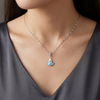 925 Sterling Silver Sky Charm Plain Silver Chain