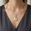 925 Silver Crystal Heart Pendant Chain for Women