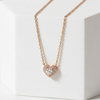 925 Sterling Silver Textured Heart Party Chain