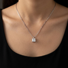 925 Silver Elara Square CZ Workwear Pendant Chain