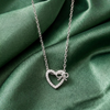 925 Silver Bow Charm Pendant Chain for Women