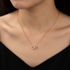 925 Sterling Silver Moon Star Italian Chain Pendant