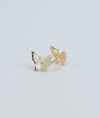 Papillon Brille Butterfly CZ Silver Studs for women