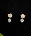 Orabella Glow Floral CZ Silver Drop Earrings for women
