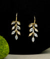 Verde Vignette Cascade CZ Silver Drop Earrings for women