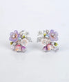 Pushpanjali Floral & Cubic Zirconia Silver Studs