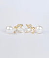 Prasoon Pearl & CZ Silver Studs