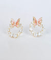 Gulab Titli Enamel & CZ Silver Studs