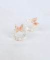 Gulab Titli Enamel & CZ Silver Studs