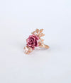 Varnika Rose Bloom Italian Silver Statement Ring