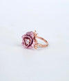 Kumudini Heart-Cut Rose Italian Silver Ring