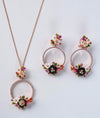 Vasantika Floral Italian Silver Pendant Set