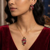 925 Silver Lalima Rose Italian Women's Pendant Set