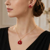 925 Silver Flower Enamel Daily Wear Pendant Set for Women