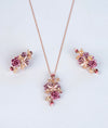 Moti Floral & Italian Silver Pendant Set