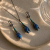 925 Silver Mukul Blue Enamel Women's Pendant Set