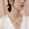 Neelmani Shveta Mukta Silver Pendant Set