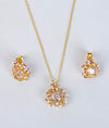 Jyotsna Radiant Gold Plated Silver Pendant Set