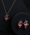 Lalima Rose Italian Silver Pendant Set