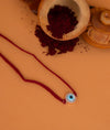 925 Silver Evil Eye Rakhi with Red Thread - Rakhi Gift
