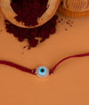 925 Silver Evil Eye Rakhi with Red Thread - Rakhi Gift
