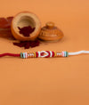 925 Silver Rakhi with Multicolor Thread Beads - Rakhi Gift