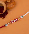 925 Silver Rakhi with Multicolor Thread Beads - Rakhi Gift