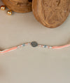 925 Silver Star Charm Rakhi with Pink Thread - Rakhi Gift