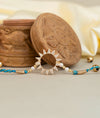 925 Silver Sunburst Rakhi with Pearl Beads - Rakhi Gift