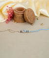 925 Silver Beaded Knot Rakhi with Braided Thread - Rakhi Gift
