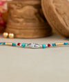 925 Silver Rakhi with Blue Gold Thread - Rakhi Gift for Brother