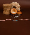 925 Silver Rakhi with Peach Turquoise Beads - Rakhi Gift
