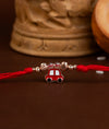 925 Silver Car Charm Kids Rakhi with Red Thread - Rakhi Gift