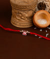 925 Silver Car Charm Kids Rakhi with Red Thread - Rakhi Gift