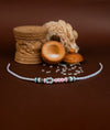 925 Silver Pastel Thread Rakhi with Knot Detail - Rakhi Gift