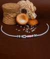 925 Silver Pastel Thread Rakhi with Knot Detail - Rakhi Gift