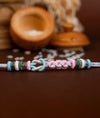 925 Silver Pastel Thread Rakhi with Knot Detail - Rakhi Gift