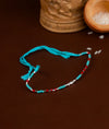 925 Silver Beaded Rakhi with Turquoise Thread - Rakhi Gift