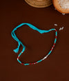 925 Silver Beaded Rakhi with Turquoise Thread - Rakhi Gift