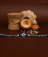 925 Silver Evil Eye Rakhi with Blue Thread - Rakhi Gift