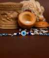 925 Silver Evil Eye Rakhi with Blue Thread - Rakhi Gift