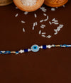 925 Silver Evil Eye Rakhi with Blue Thread - Rakhi Gift