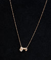 Aurora Fiocco Italian Silver Bow Pendant Chain