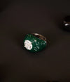 Ahalyaa Enamel CZ Ring