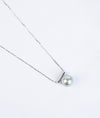 Lustre Pearl Charm Silver Pendant Chain