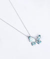 Tara Vihanga Blue Butterfly Silver Pendant Chain