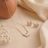 925 Silver Papillon Italian Pendant Set for Women