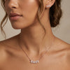 925 Silver Pearl Charm Rose gold Plated Women's Pendant Set