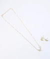 Zephyr Papillon Gold Plated Silver Pendant Set
