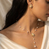 925 Silver Kanika Floral Pearl Gold Plated Pendant Set